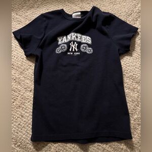 Yankees Junior large Genuine Merchandise blue with lido short sleeve shirt
